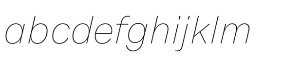 Monto Grotesk Display Thin Italic Font LOWERCASE