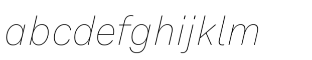 Monto Grotesk Thin Italic Font LOWERCASE