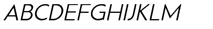 Montreal Light Oblique Font UPPERCASE