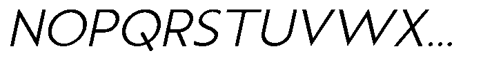 Montreal Light Oblique Font UPPERCASE