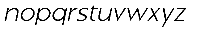 Montreal Light Oblique Font LOWERCASE