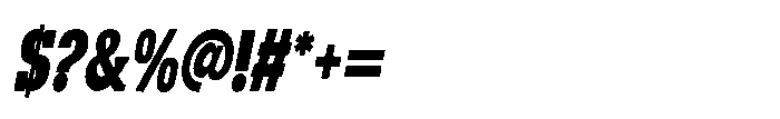Montrex Slab Black Condensed Italic Font OTHER CHARS