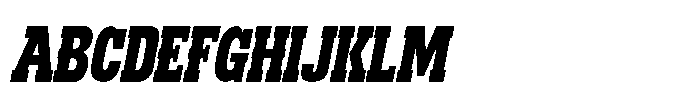 Montrex Slab Black Condensed Italic Font