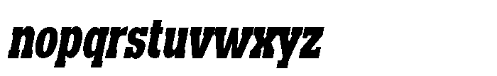 Montrex Slab Black Condensed Italic Font LOWERCASE
