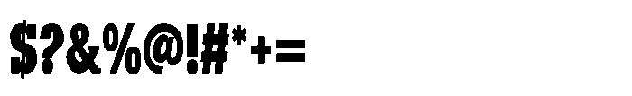 Montrex Slab Black Condensed Low Display Font OTHER CHARS
