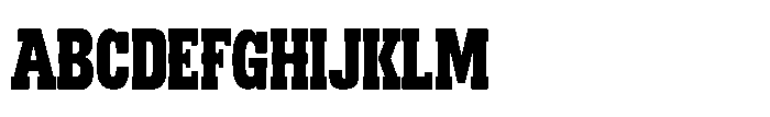 Montrex Slab Black Condensed Low Display Font UPPERCASE