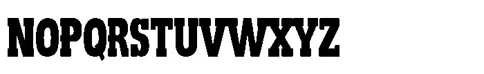Montrex Slab Black Condensed Low Display Font UPPERCASE