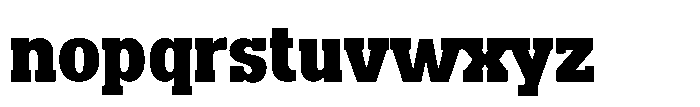Montrex Slab Black Condensed Low Subhead Font LOWERCASE