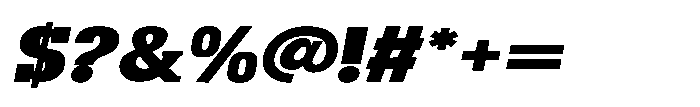 Montrex Slab Black Expanded Italic Font OTHER CHARS