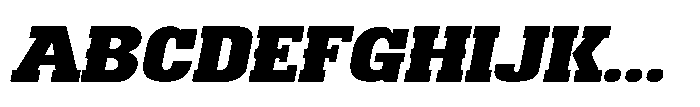 Montrex Slab Black Expanded Italic Font UPPERCASE