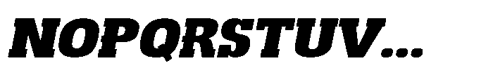 Montrex Slab Black Expanded Italic Font UPPERCASE