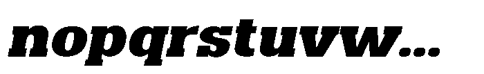Montrex Slab Black Expanded Italic Font LOWERCASE