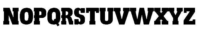 Montrex Slab Black Expanded Low Display Font UPPERCASE
