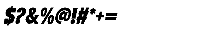 Montrex Slab Black Semi Condensed Italic Font OTHER CHARS