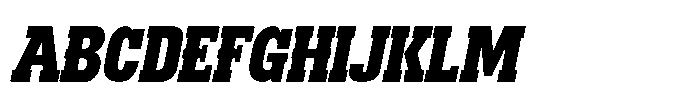 Montrex Slab Black Semi Condensed Italic Font UPPERCASE