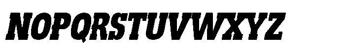 Montrex Slab Black Semi Condensed Italic Font UPPERCASE