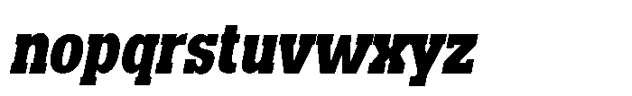 Montrex Slab Black Semi Condensed Italic Font LOWERCASE