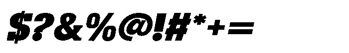 Montrex Slab Black Semi Expanded Italic Font OTHER CHARS