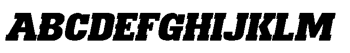 Montrex Slab Black Semi Expanded Italic Font UPPERCASE