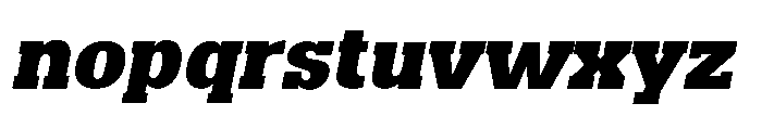 Montrex Slab Black Semi Expanded Italic Font LOWERCASE