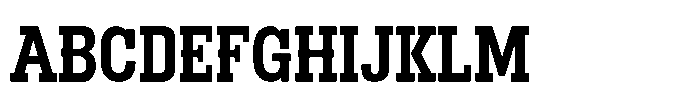 Montrex Slab Bold Condensed Low Display Font UPPERCASE
