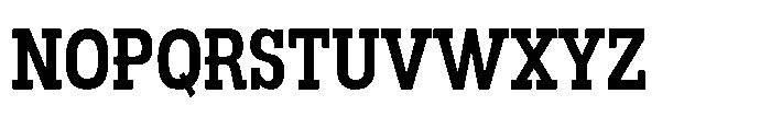 Montrex Slab Bold Condensed Low Display Font UPPERCASE
