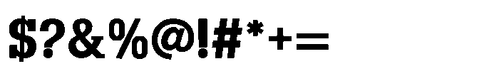 Montrex Slab Bold Condensed Norm Display Font OTHER CHARS