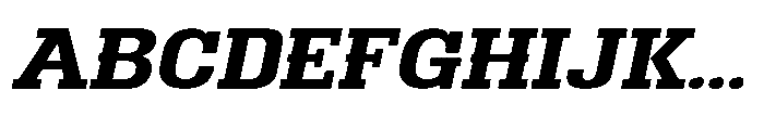 Montrex Slab Bold Expanded Italic Font UPPERCASE