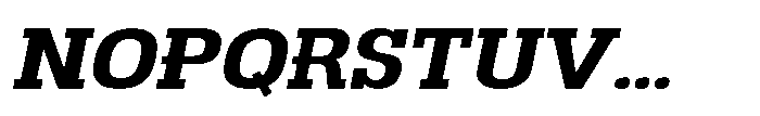 Montrex Slab Bold Expanded Italic Font UPPERCASE