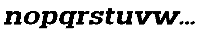 Montrex Slab Bold Expanded Italic Font LOWERCASE