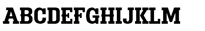 Montrex Slab Bold Expanded Norm Subhead Font UPPERCASE