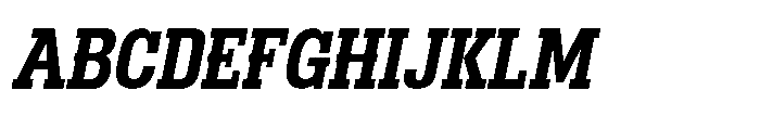 Montrex Slab Bold Semi Condensed Italic Font UPPERCASE