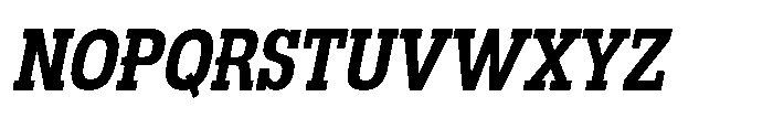 Montrex Slab Bold Semi Condensed Italic Font UPPERCASE