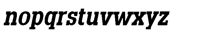 Montrex Slab Bold Semi Condensed Italic Font LOWERCASE