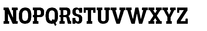 Montrex Slab Bold Semi Condensed Low Display Font UPPERCASE