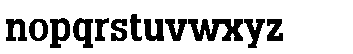 Montrex Slab Bold Semi Condensed Low Display Font LOWERCASE
