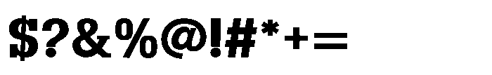 Montrex Slab Bold Semi Expanded High Display Font OTHER CHARS