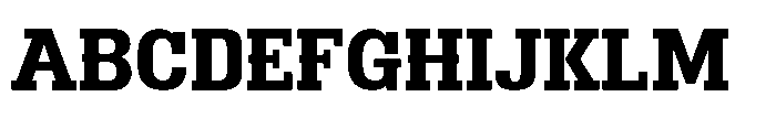 Montrex Slab Bold Semi Expanded High Display Font UPPERCASE