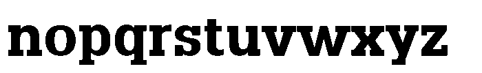 Montrex Slab Bold Semi Expanded High Display Font LOWERCASE