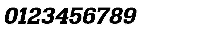 Montrex Slab Bold Semi Expanded Italic Font OTHER CHARS