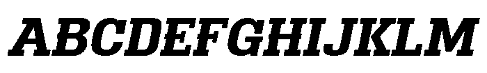 Montrex Slab Bold Semi Expanded Italic Font UPPERCASE