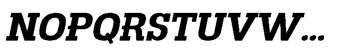 Montrex Slab Bold Semi Expanded Italic Font UPPERCASE