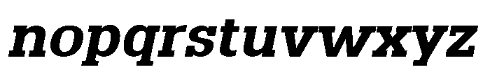 Montrex Slab Bold Semi Expanded Italic Font LOWERCASE