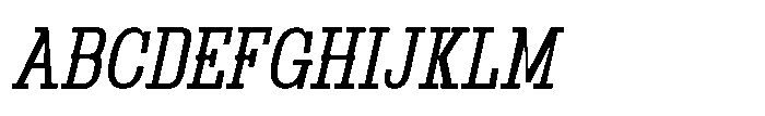 Montrex Slab Condensed Italic Font