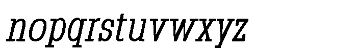 Montrex Slab Condensed Italic Font LOWERCASE