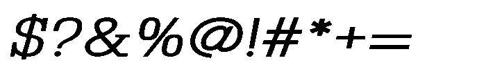 Montrex Slab Expanded Italic Font OTHER CHARS