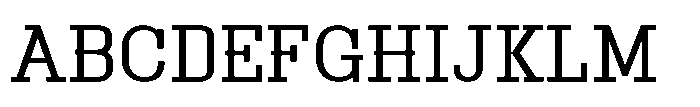 Montrex Slab Expanded Low Display Font UPPERCASE