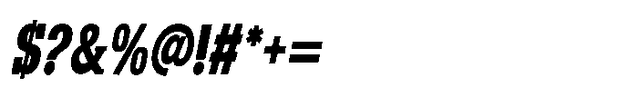 Montrex Slab Extra Bold Condensed Italic Font OTHER CHARS