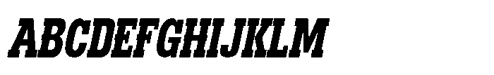 Montrex Slab Extra Bold Condensed Italic Font UPPERCASE