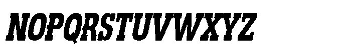Montrex Slab Extra Bold Condensed Italic Font UPPERCASE